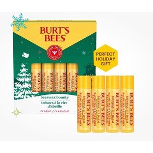 Burt's Bees Lip Balm Beeswax Bounty Classic Moisturizing Chapstick 4-Pack New